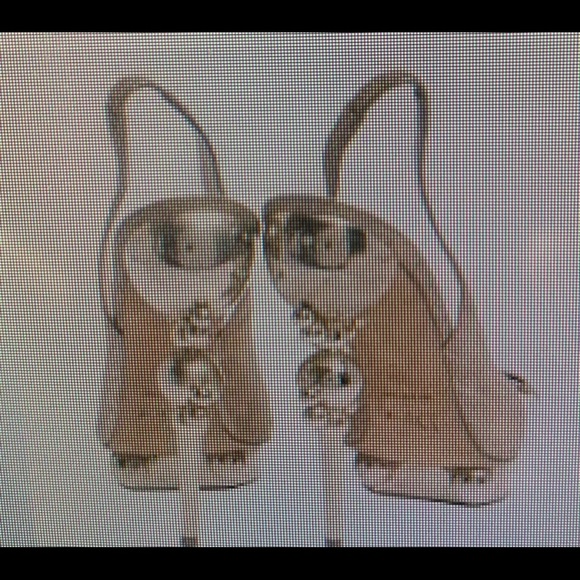 Dior  Runway Gold sculpted Peep Toe Slingback Heel Platform. - Picture 5 of 8